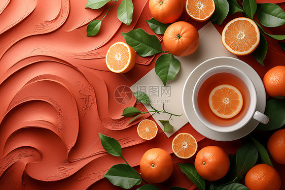 橙子和橙子茶图片