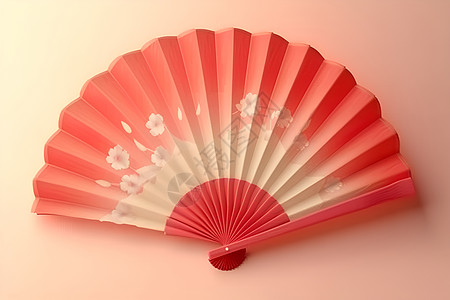 中式的红色折扇图片