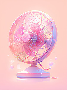 粉色的电风扇背景图片