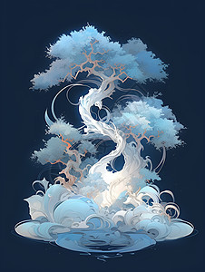 云中之树图片