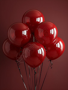 石榴红的气球背景图片