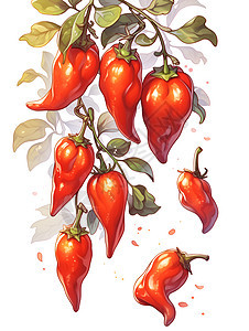 红色的辣椒背景图片