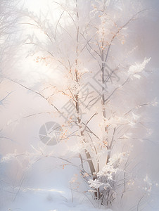 树枝上的雪图片