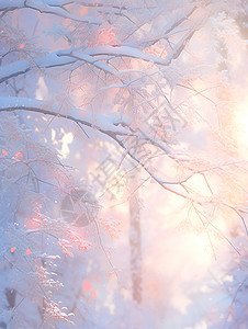 冬日树林图片