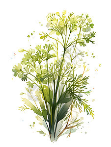 背景中简约的植物背景图片