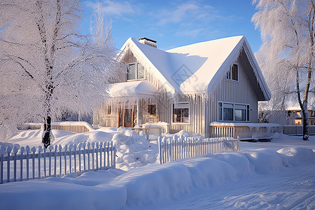 雪中小屋雪中小屋高清图片