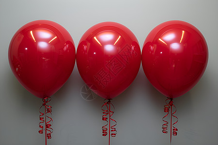 红色的气球背景图片