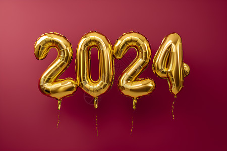 新年酒酒红色背景下的气球背景