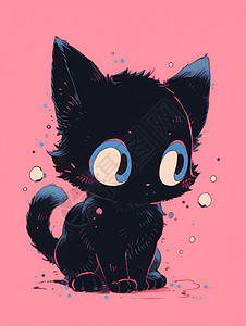 黑猫简笔画图片