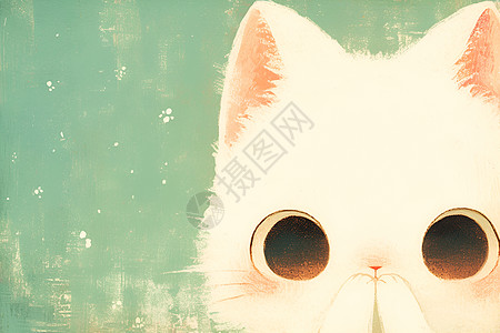 白猫插图图片