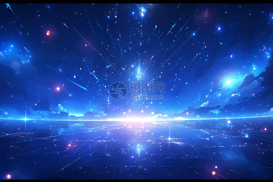 星空绚烂光轨图片