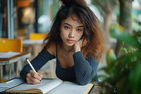 女子带鼻环图片