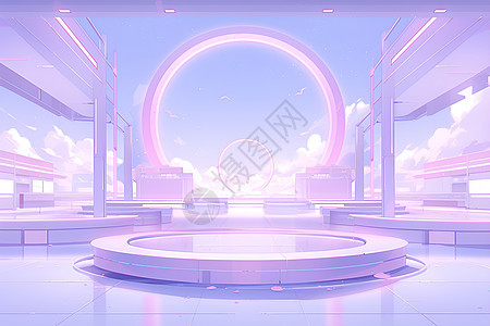 迷人的紫色空间背景图片