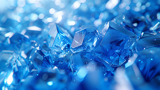 蓝宝石水晶绚丽蓝宝石高清图片