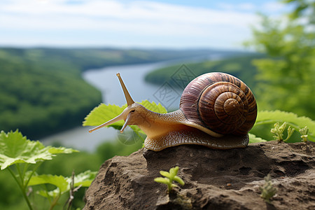 自然环境中的蜗牛图片
