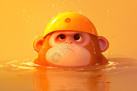 水里面的猴子图片
