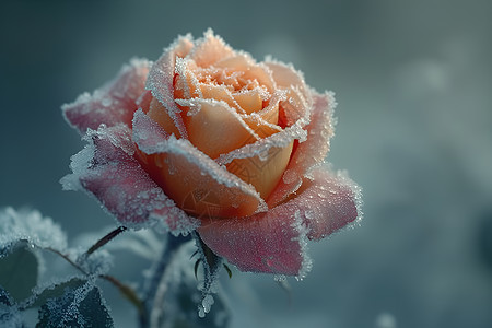 冰冻的花朵图片