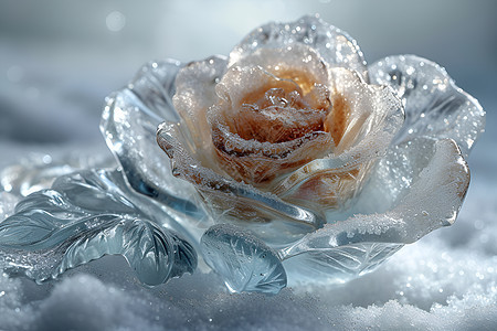 白色冰玫瑰图片