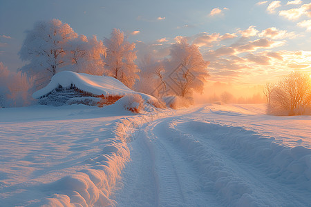 魅力风景冬日魅力背景