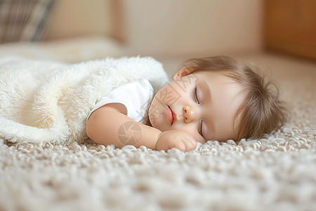 宝宝梦乡睡觉的孩子高清图片