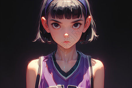 篮球女孩的瞬间图片
