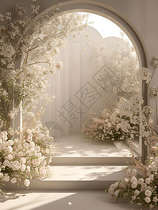 花园背景花园之门设计图片