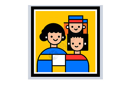欢乐的家庭插画背景图片
