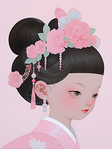 唐朝女性头像背景图片