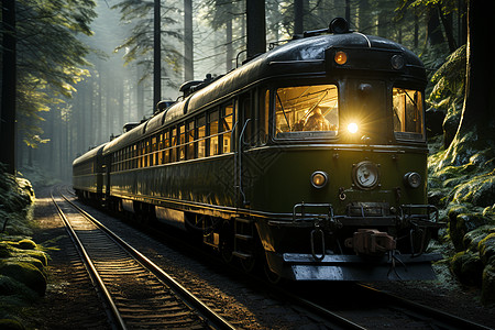 森林中能源新列车图片