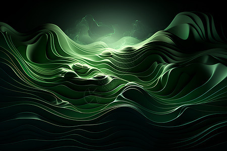 绿色海浪背景图片