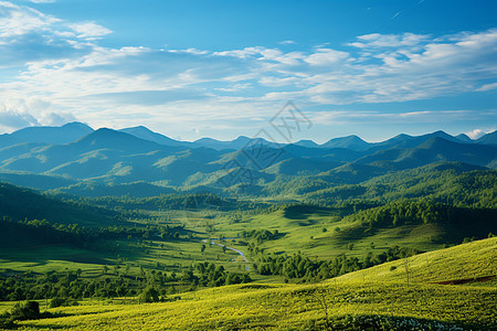 山谷秀丽的风景图片