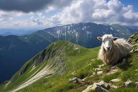 牧羊山景图片