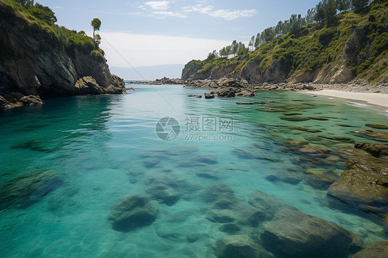 碧海蓝天的美景图片