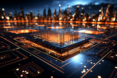 未来城市的建筑模型图片