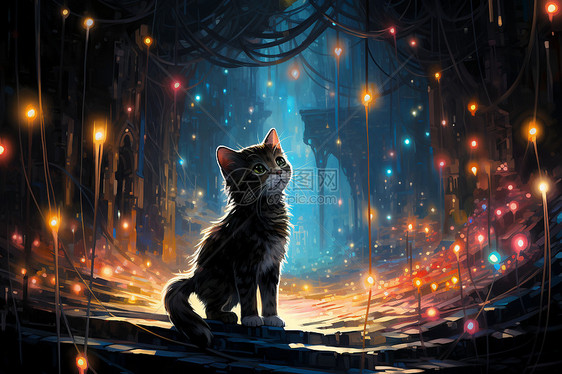 奇幻之旅的迷人猫咪图片