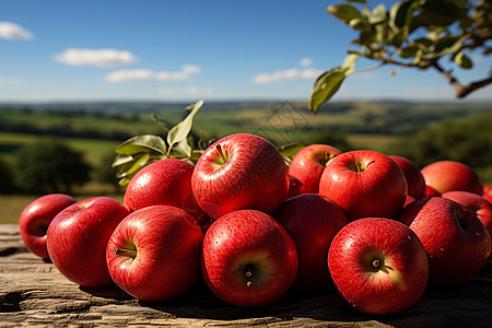 丰收的苹果巴西果园高清图片
