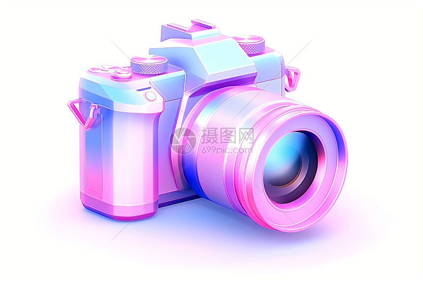 梦幻粉蓝相机图片