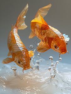 吐泡泡的金鱼背景图片