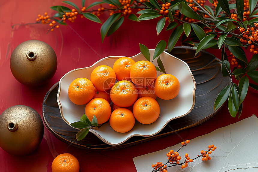 新年贺岁橙子图片