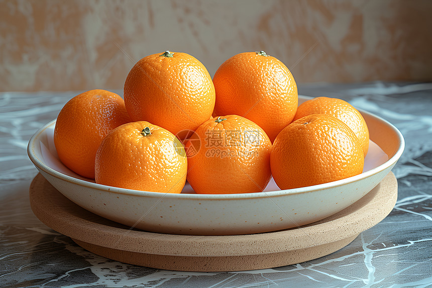 柔光下的橙子图片