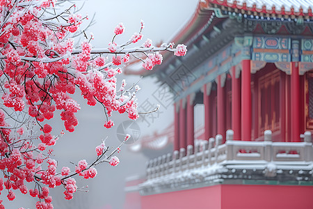 冰雪复古风景图片