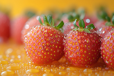抽象水果新鲜的草莓背景