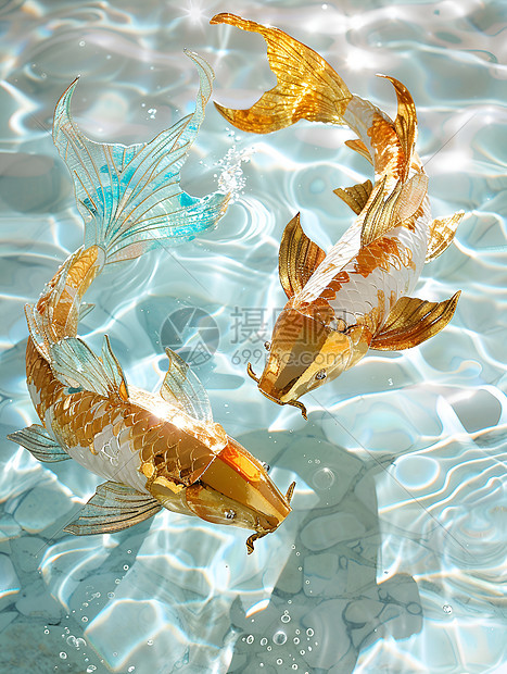 水中的金鱼奇观图片