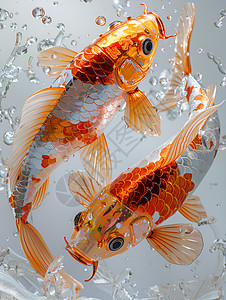 金鱼水中舞动的艺术图片