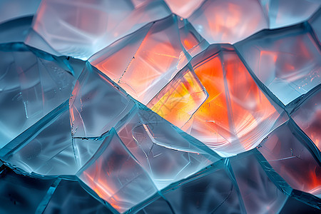 立体玻璃几何图案背景图片