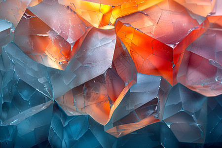 冰晶玻璃的异形艺术背景图片