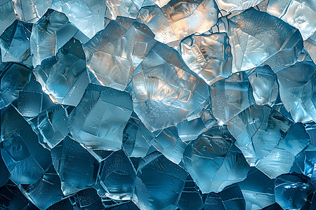 蓝色水晶立体拼图图片