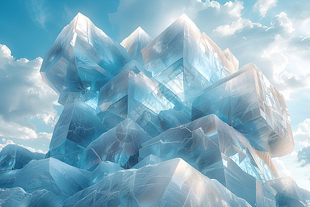 水晶冰山的艺术图片