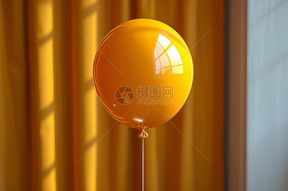 黄色的气球图片