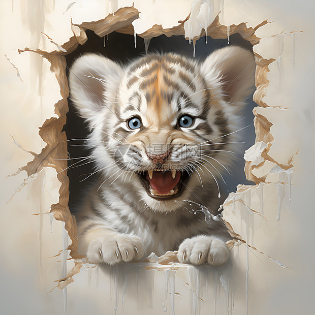 可爱的老虎幼崽图片